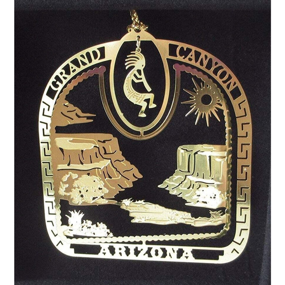 Grand Canyon Brass Ornament Arizona Travel Souvenir Southwest Kokopelli - Picture 4 of 7